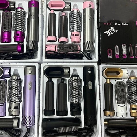 Lokky™ - 5in1 Haarstyler Lockenwickler Föhn Glätter Bürste